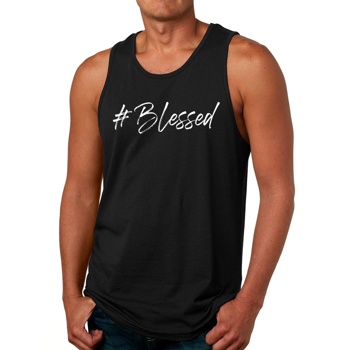Mens Graphic Tank Top #blessed